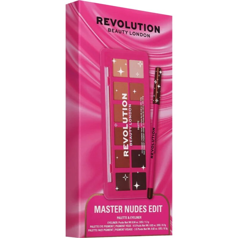 Revolution Master Nudes Edit dárková sada na oči pro ženy 1 ks