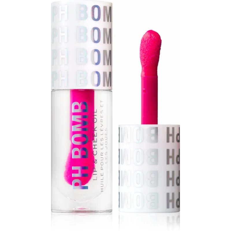 Revolution PH Bomb Lip & Cheek Oil samozabarvujicí pH lesk na rty na rty a tváře odstín Universal 4.5 ml