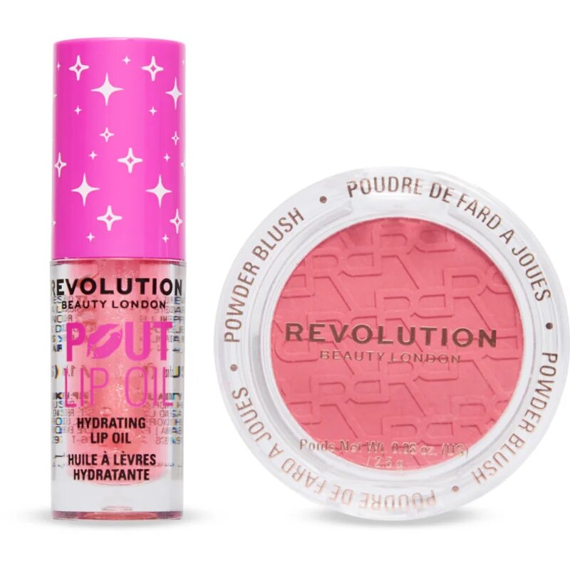 Revolution Pop Mini Duo Hydrating Lip Oil & Blush dárková sada pro ženy 1 ks