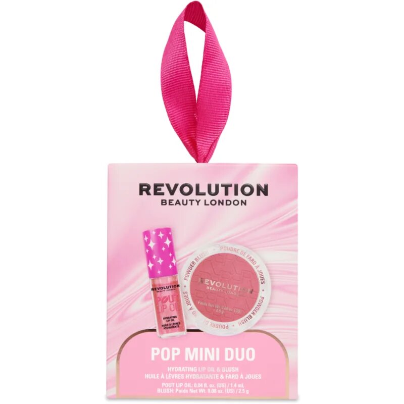 Revolution Pop Mini Duo Hydrating Lip Oil & Blush dárková sada pro ženy 1 ks
