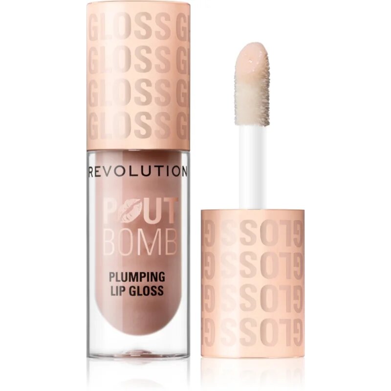 Revolution Pout Bomb lesk na rty se zvětšujícím efektem odstín Milky Sheer Holo 4.6 ml