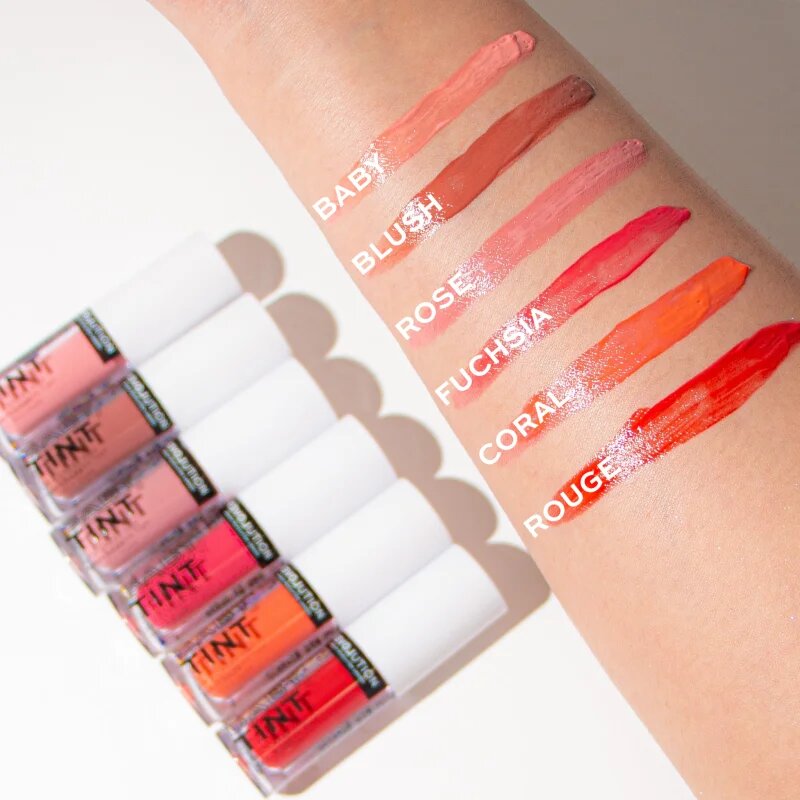 Revolution Relove Baby Tint tekutá tvářenka a lesk na rty odstín Fuchsia 1.4 ml