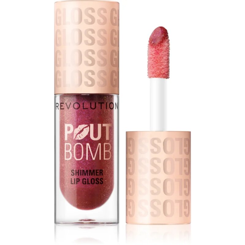 Revolution Shimmer Gloss třpytivý lesk na rty odstín Berry Lustre 4.5 ml