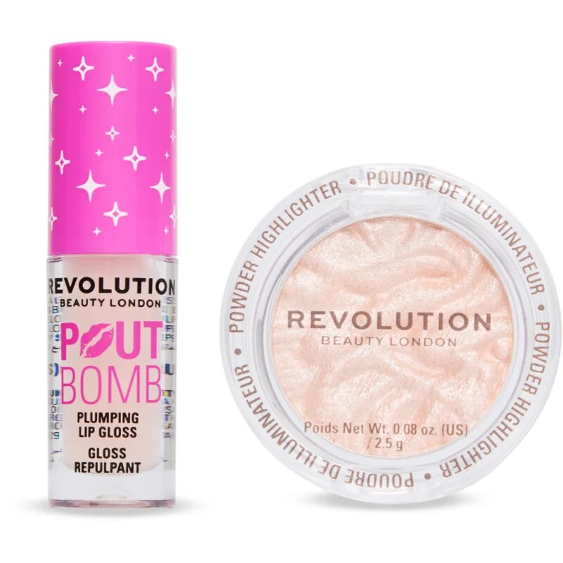 Revolution Shimmer mini Duo dárková sada s rozjasňujícím efektem pro ženy 1 ks