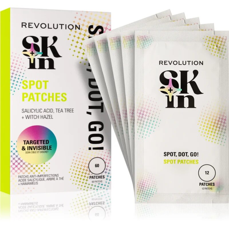 Revolution Skincare Skindividual Clearly Clarify Spot Dot Go! Salicylic Acid Spot Patches náplasti na problematickou pleť proti akné 60 ks