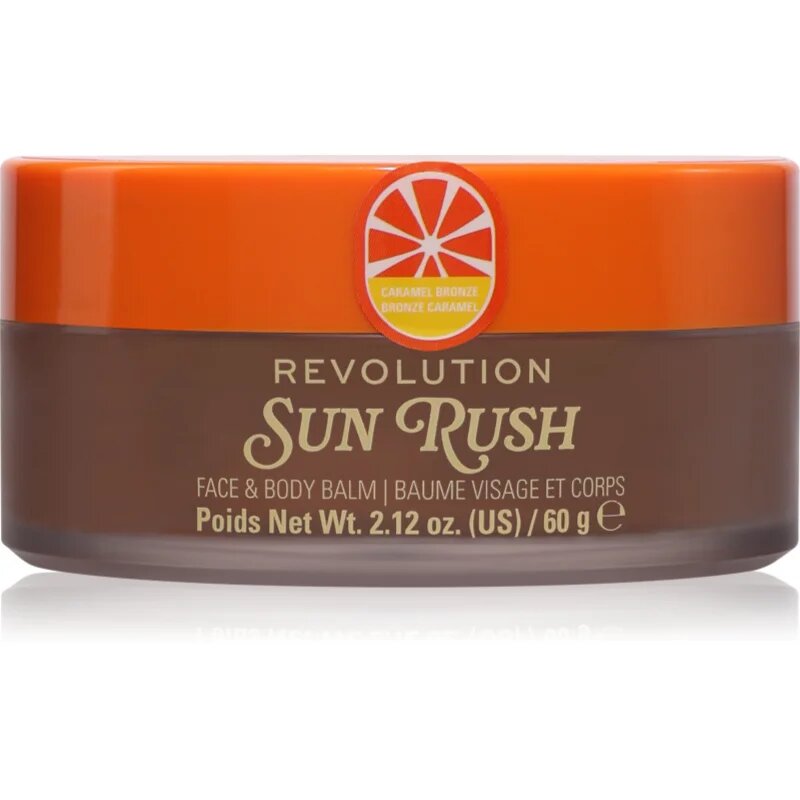 Revolution Sun Rush Face & Body Balm balzám po opalování s rozjasňujícím efektem odstín Caramel Bronze 60 g