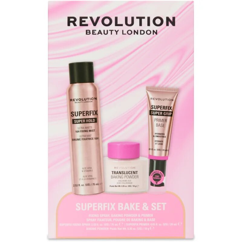Revolution Superfix Bake Set dárková sada na obličej 1 ks