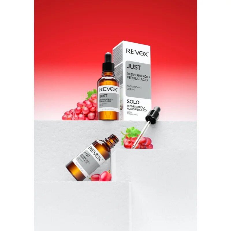 Revox B77 JUST Resveratrol + Ferulic Acid antioxidační sérum na obličej a krk 30 ml