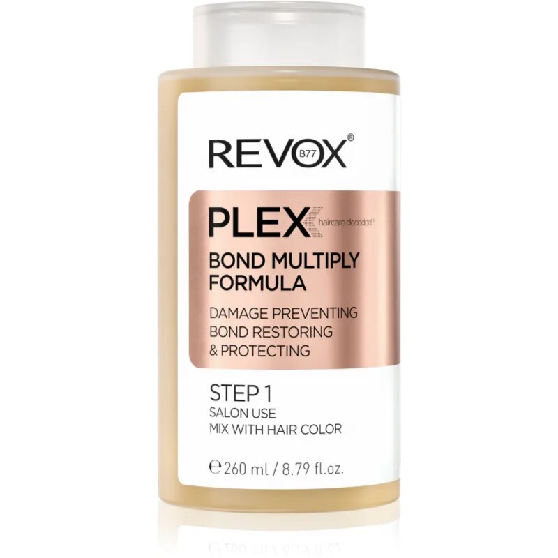 Revox B77 PLEX Bond Multiply Formula. Step 1 ochranná péče pro poškozené chemicky ošetřené vlasy 260 ml