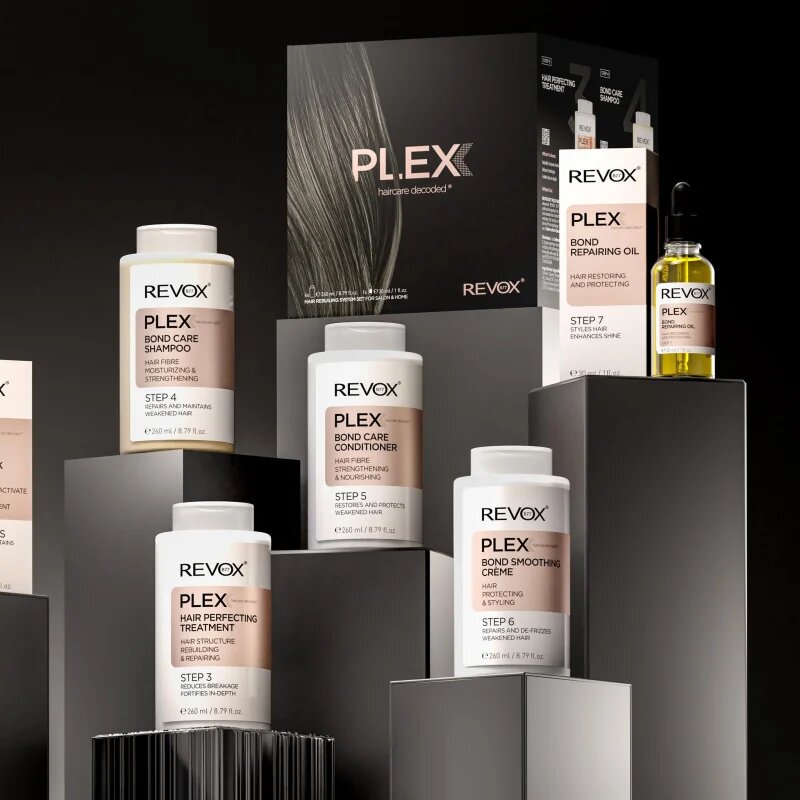 Revox B77 PLEX Hair Rebuilding System Professional Set sada pro barvené a poškozené vlasy pro profesionální použití 3x260 ml