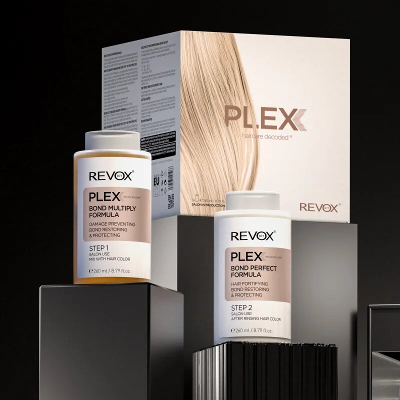 Revox B77 PLEX Hair Rebuilding System Professional Set sada pro barvené a poškozené vlasy pro profesionální použití 3x260 ml
