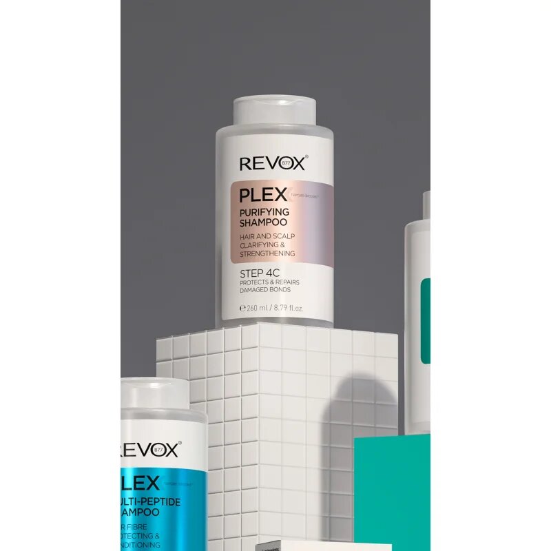 Revox B77 PLEX Purifying Shampoo. Step 4C čisticí šampon pro posílení poškozených vlasů 260 ml
