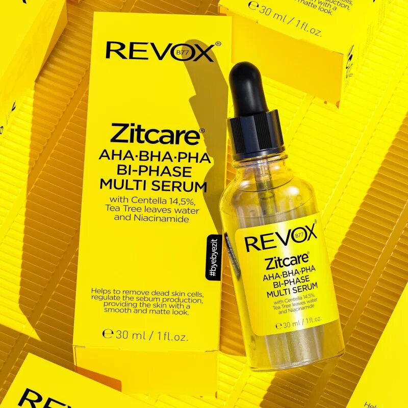 Revox B77 Zitcare AHA BHA PHA Bi-Phase Multi Serum dvoufázové sérum pro vyhlazení a zmatnění pleti 30 ml