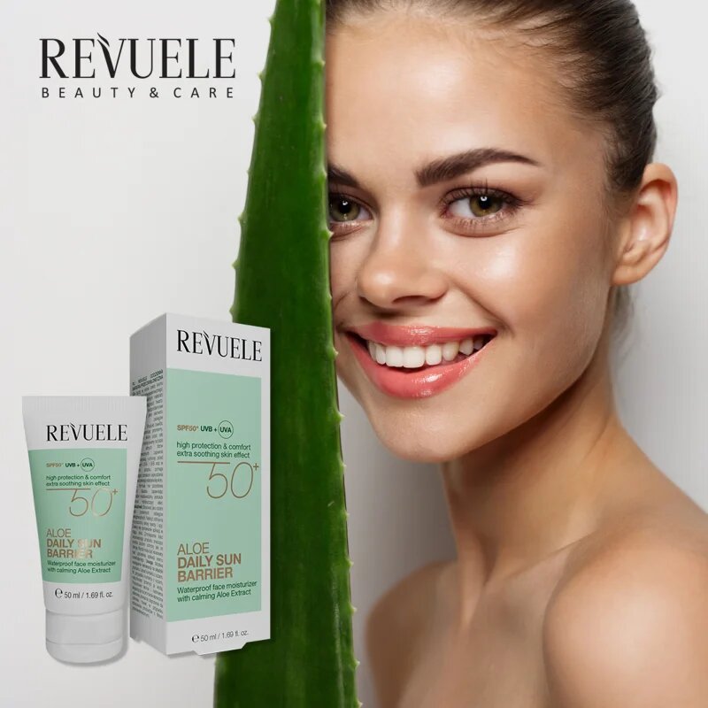 Revuele Aloe Daily Sun Barrier SPF 50+ zklidňující denní krém SPF 50+ 50 ml