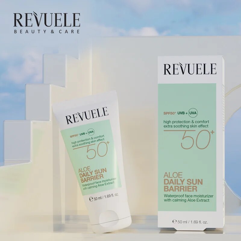 Revuele Aloe Daily Sun Barrier SPF 50+ zklidňující denní krém SPF 50+ 50 ml
