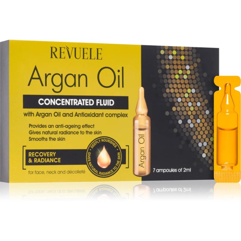 Revuele Ampoules Argan Oil Concentrated Fluid koncentrované pleťové sérum na obličej krk a dekolt 7x2 ml