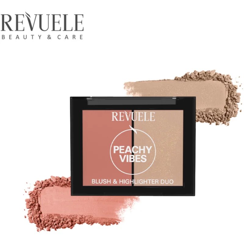 Revuele Blush & Highlighter Duo tvářenka s rozjasňovačem odstín Peachy Vibes 8 g