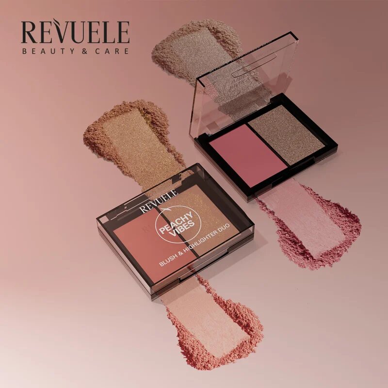 Revuele Blush & Highlighter Duo tvářenka s rozjasňovačem odstín Peachy Vibes 8 g