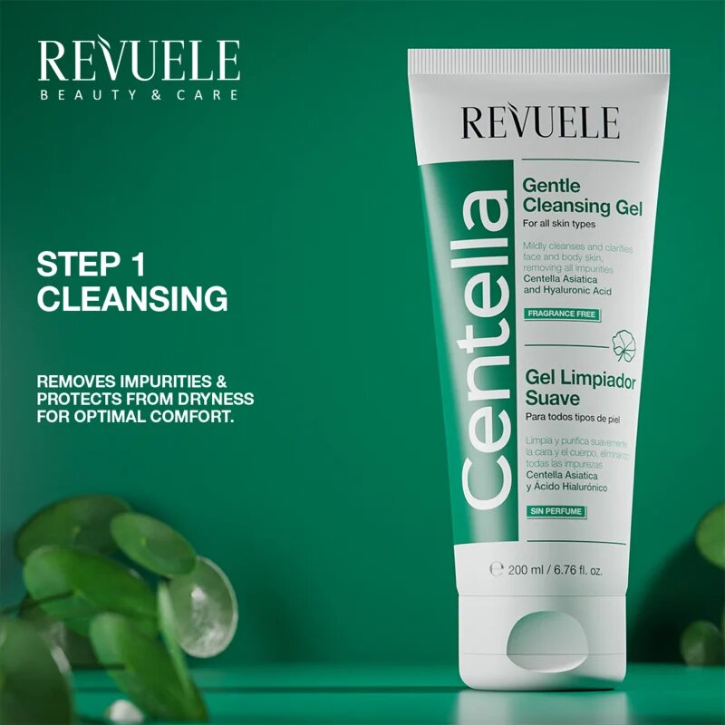 Revuele Centella jemný čisticí gel na obličej a tělo 200 ml