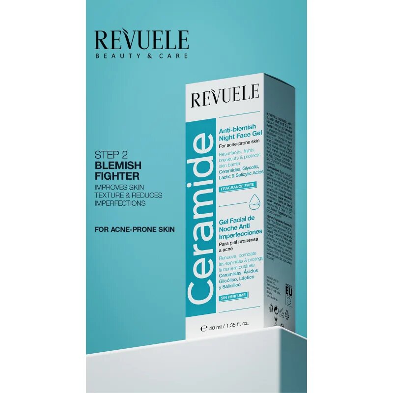 Revuele Ceramide Anti-Blemish Night Face Gel gel proti nedokonalostem na noc 40 ml