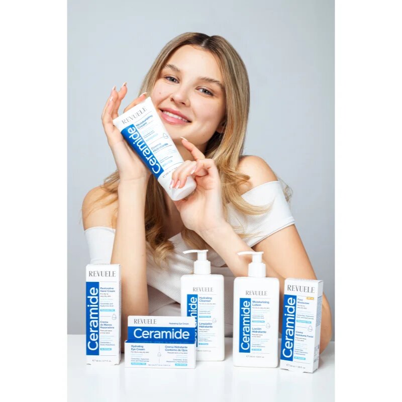 Revuele Ceramide Moisturizing Lotion hydratační mléko na tělo a obličej pro suchou až velmi suchou pokožku 250 ml