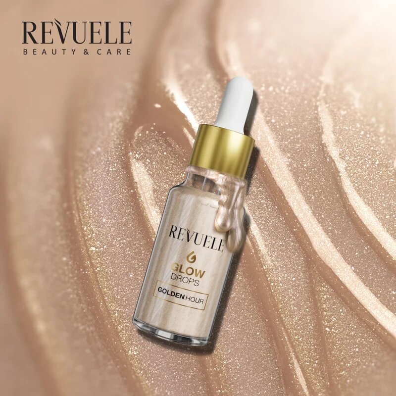 Revuele Glow Drops Golden Hour rozjasňující sérum na tělo a obličej 20 ml