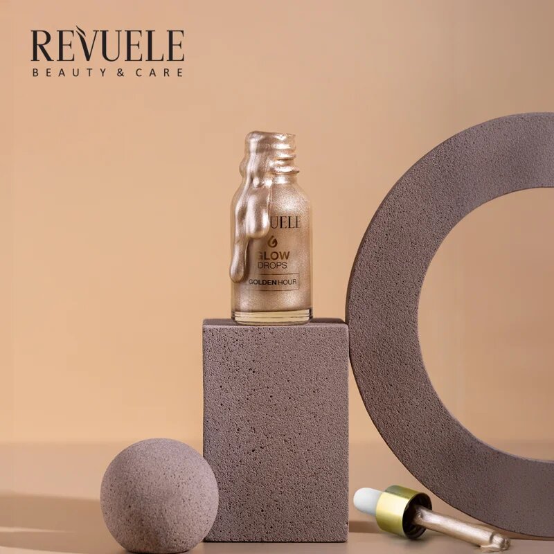 Revuele Glow Drops Golden Hour rozjasňující sérum na tělo a obličej 20 ml