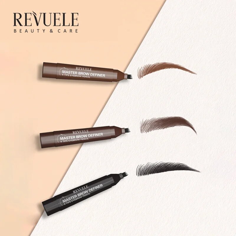 Revuele Master Brow Definer 4 Tips Eyebrow Pencil precizní tužka na obočí odstín Dark 2.2 ml