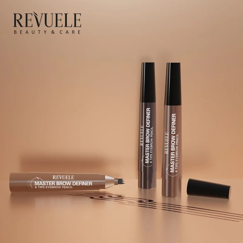 Revuele Master Brow Definer 4 Tips Eyebrow Pencil precizní tužka na obočí odstín Dark 2.2 ml