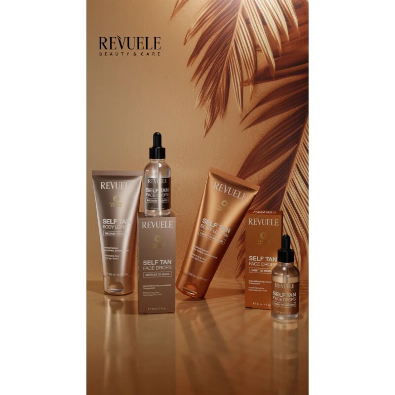 Revuele Paradise Bronze Self Tan Body Lotion samoopalovací mléko pro postupné opálení odstín Medium To Dark 200 ml
