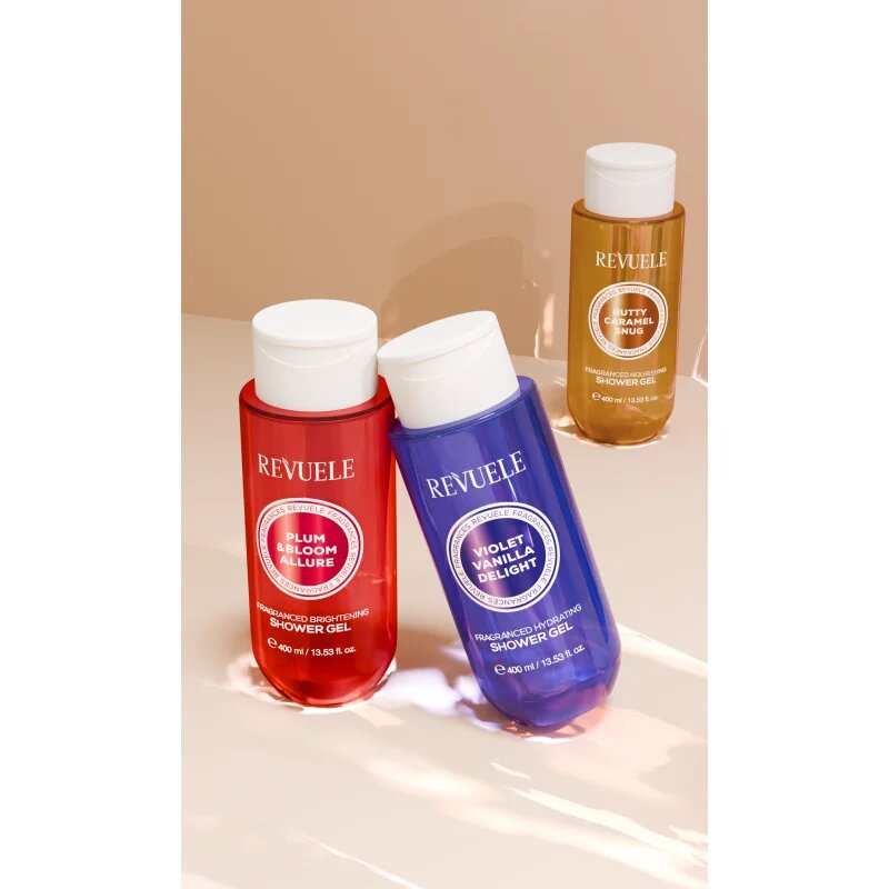 Revuele Plum & Bloom Allure Fragranced Brightening Shower Gel parfémovaný sprchový gel s rozjasňujícím efektem pro ženy 400 ml