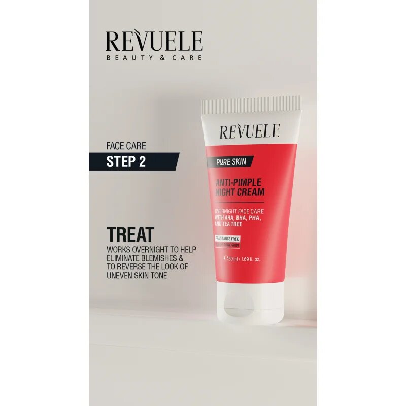 Revuele Pure Skin Anti-Pimple noční krém proti akné 50 ml
