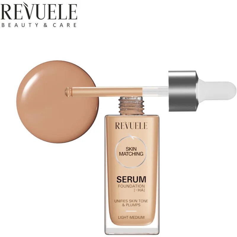 Revuele Serum Foundation [+HA] hydratační make-up pro sjednocení barevného tónu pleti odstín Light-Medium 30 ml
