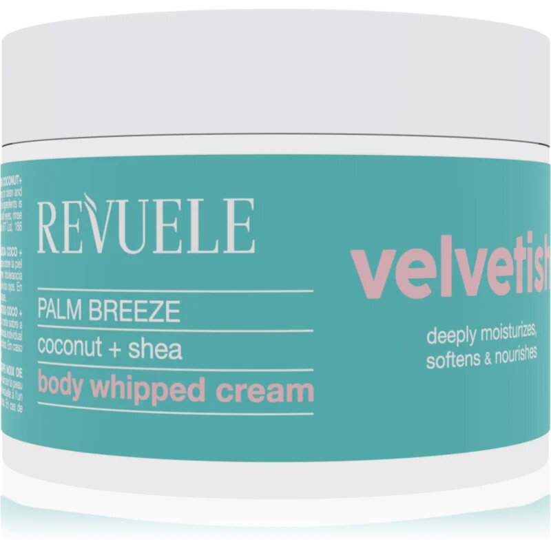 Revuele Velvetish Palm Breeze Body Whipped Cream hydratační tělový krém Coconut + Shea 300 ml