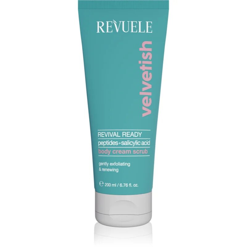 Revuele Velvetish Revival Ready Body Cream Scrub jemný tělový peeling s revitalizačním účinkem 200 ml