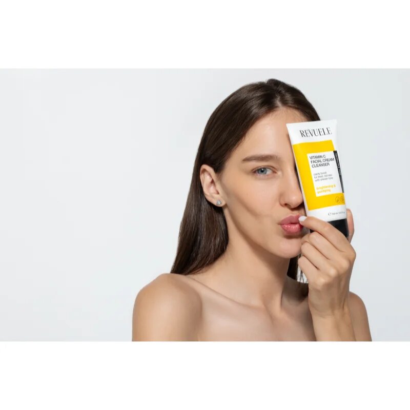 Revuele Vitamin C Facial Cream Cleanser odličovací a čisticí krém pro rozjasnění a hydrataci 150 ml