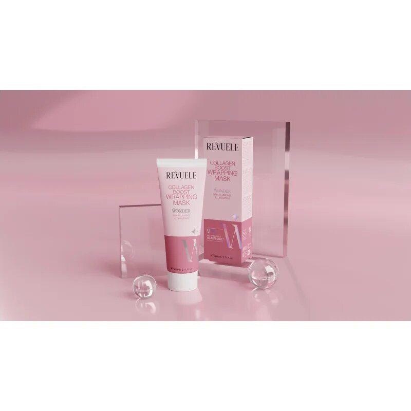 Revuele Wonder Collagen Boost Wrapping Mask noční maska pro rozjasnění a vyhlazení pleti 80 ml