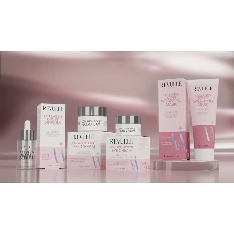 Revuele Wonder Collagen Boost Wrapping Mask noční maska pro rozjasnění a vyhlazení pleti 80 ml