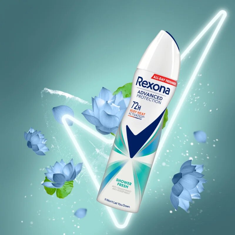 Rexona Advanced Protection Shower Fresh antiperspirant sprej 150 ml