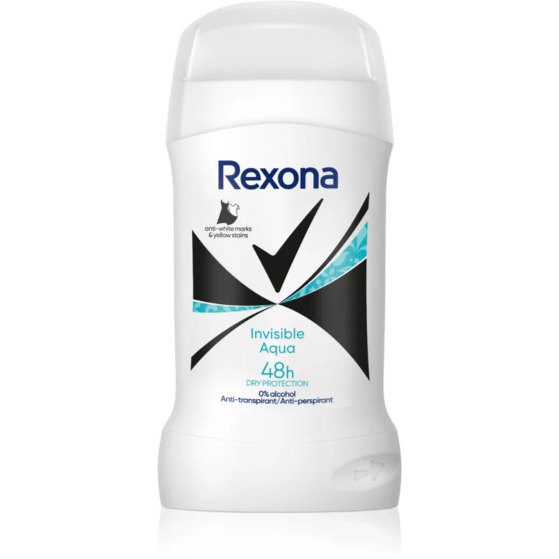 Rexona Invisible Aqua tuhý antiperspirant proti bílým a žlutým skvrnám 50 ml