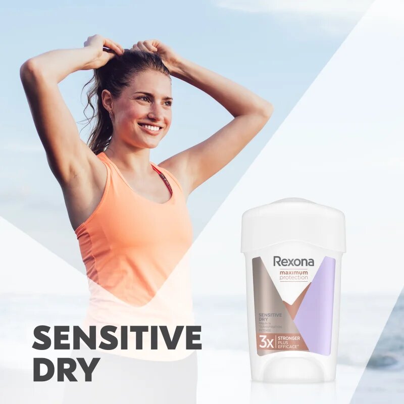 Rexona Maximum Protection Sensitive Dry krémový antiperspirant proti nadměrnému pocení Sensitive Dry 45 ml