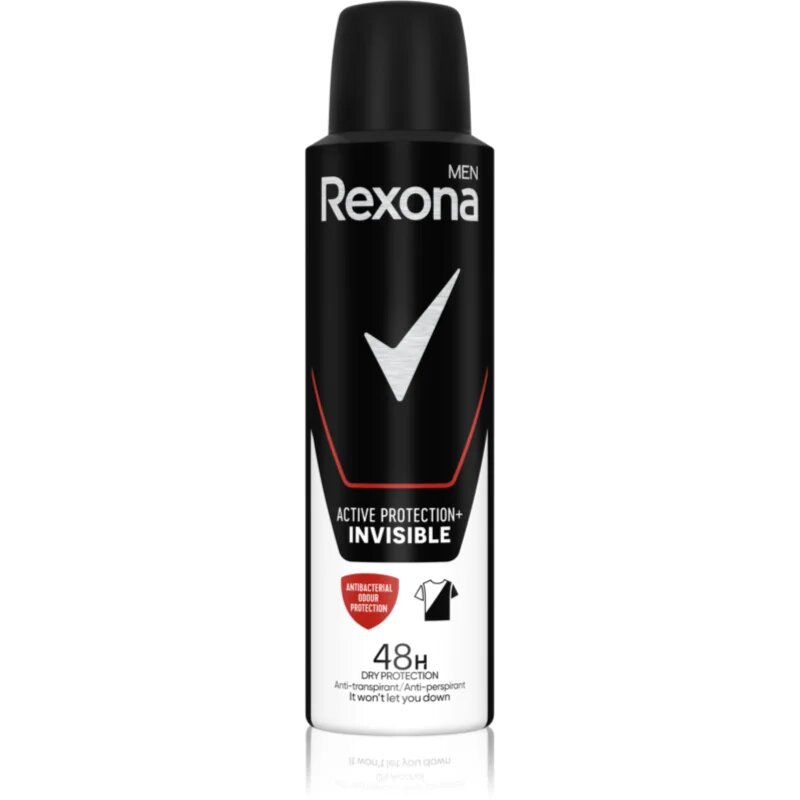 Rexona Men Active Protection+ antiperspirant ve spreji pro muže Invisible 150 ml