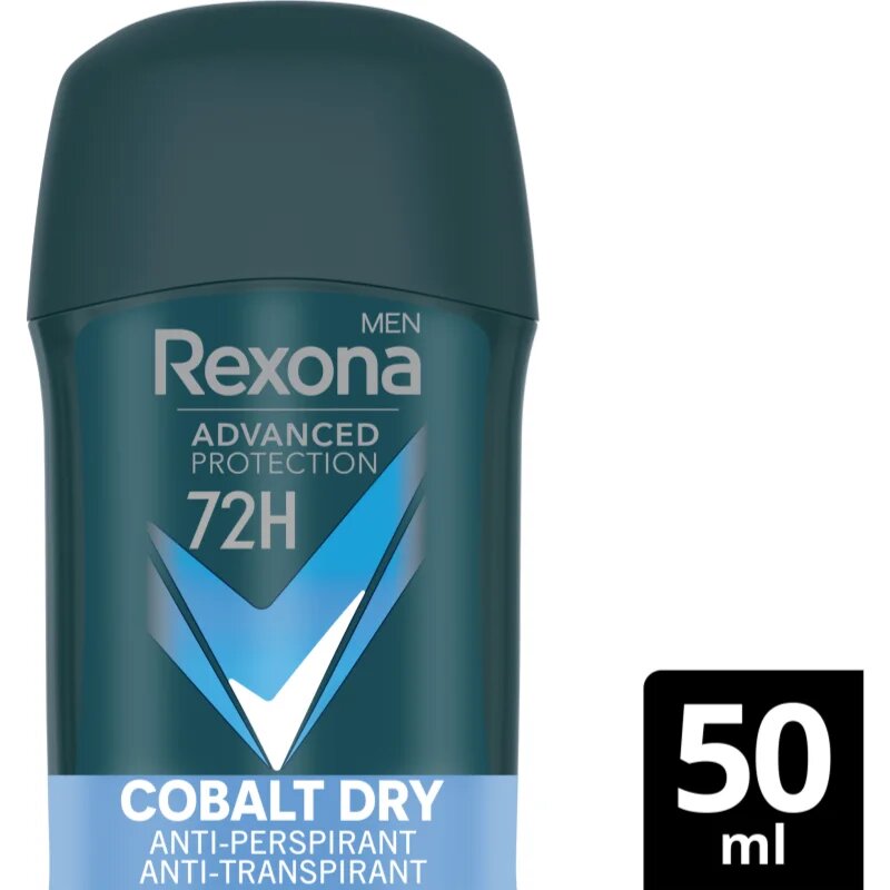 Rexona Men Advanced Protection Cobalt Dry tuhý antiperspirant 72h pro muže Cobalt Dry 50 ml