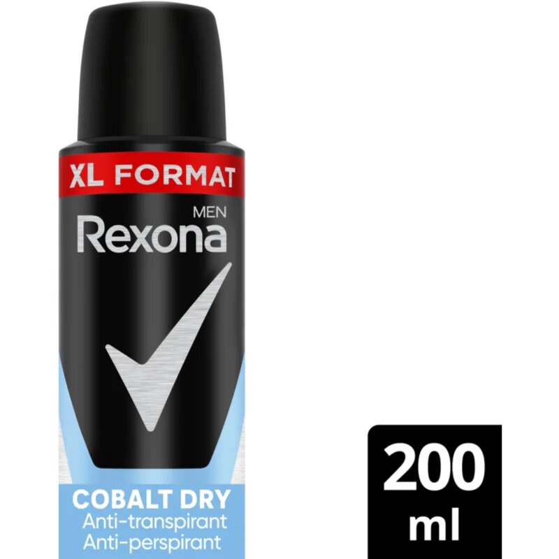 Rexona Men Cobalt Dry antiperspirant ve spreji pro muže XL Cobalt Dry 200 ml