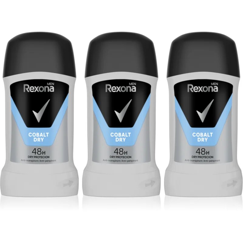 Rexona Men Cobalt Dry tuhý antiperspirant výhodné balení