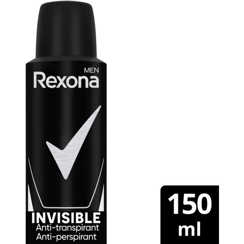 Rexona Men Invisible antiperspirant ve spreji proti bílým skvrnám 150 ml