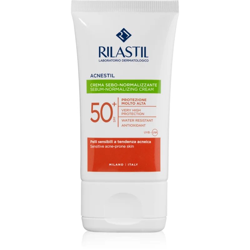 Rilastil Acnestil ochranný matující krém na obličej SPF 50+ 40 g