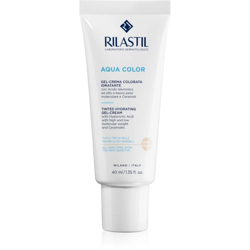 Rilastil Aqua Color tónovaný gel krém s hydratačním účinkem odstín Light 40 ml