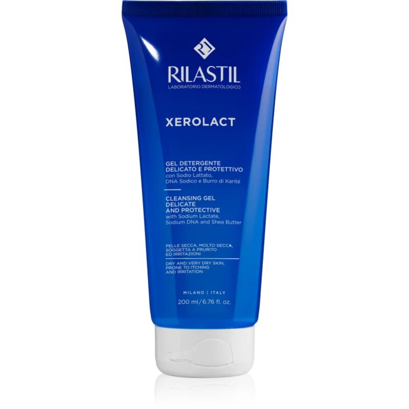 Rilastil Xerolact Cleansing Gel jemný čisticí gel pro suchou až velmi suchou pokožku 200 ml