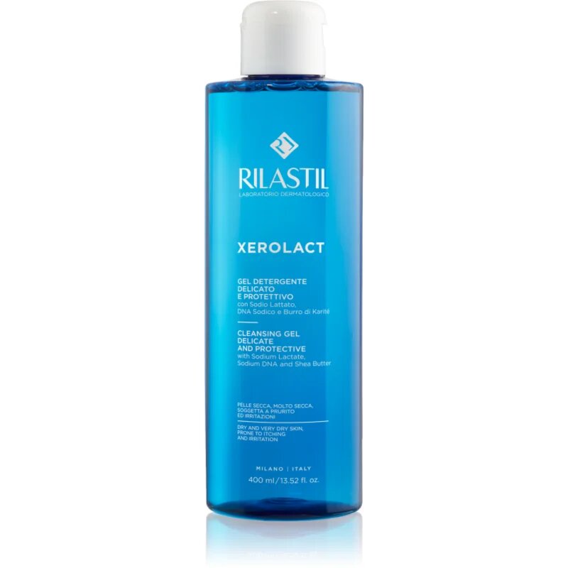 Rilastil Xerolact Cleansing Gel jemný čisticí gel pro suchou až velmi suchou pokožku 400 ml
